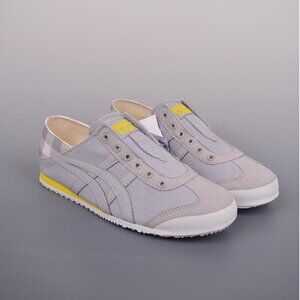 NWT Onitsuka Tiger Tokuten Grey Canvas Casual Wool Running Shoes